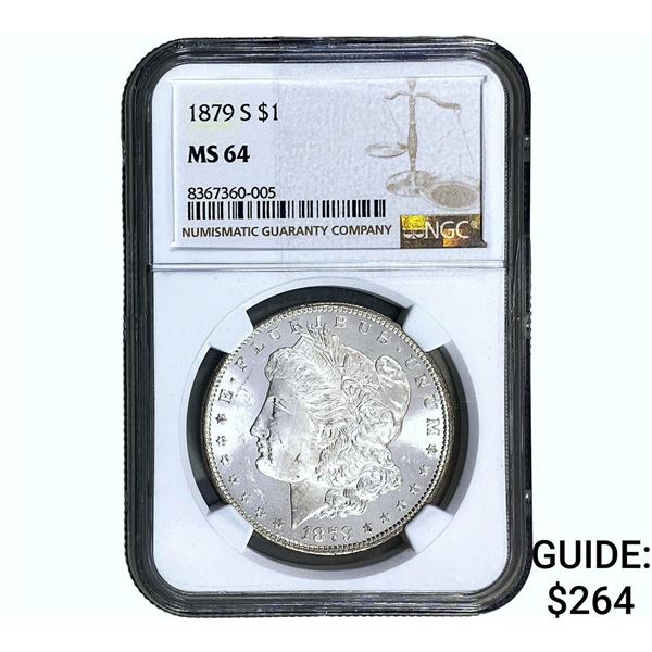 1879-S Morgan Silver Dollar NGC MS64