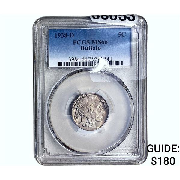 1938-D Buffalo Nickel PCGS MS66