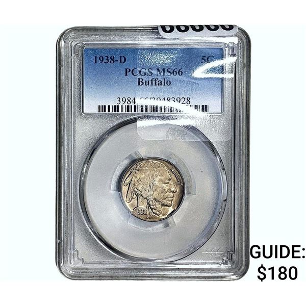 1938-D Buffalo Nickel PCGS MS66