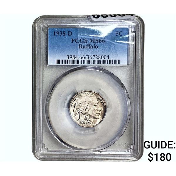 1938-D Buffalo Nickel PCGS MS66