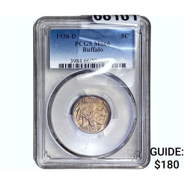 1938-D Buffalo Nickel PCGS MS66