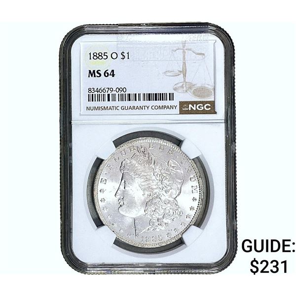 1885-O Morgan Silver Dollar NGC MS64