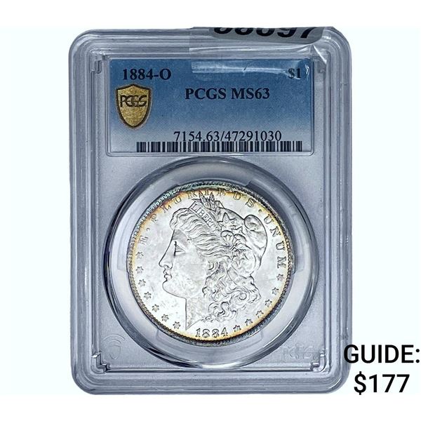 1884-O Morgan Silver Dollar PCGS MS63
