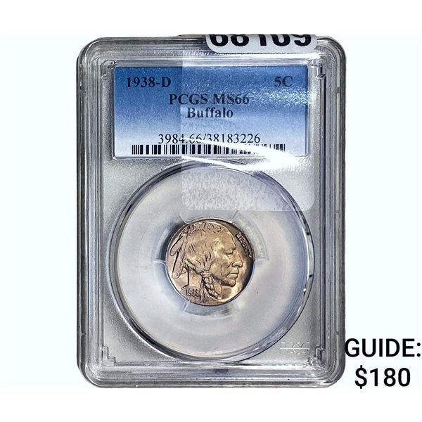 1938-D Buffalo Nickel PCGS MS66
