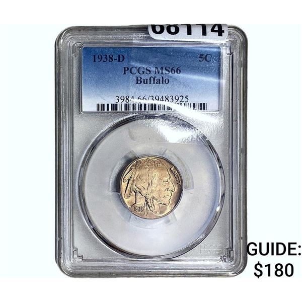 1938-D Buffalo Nickel PCGS MS66