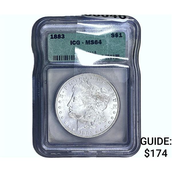 1883 Morgan Silver Dollar ICG MS64