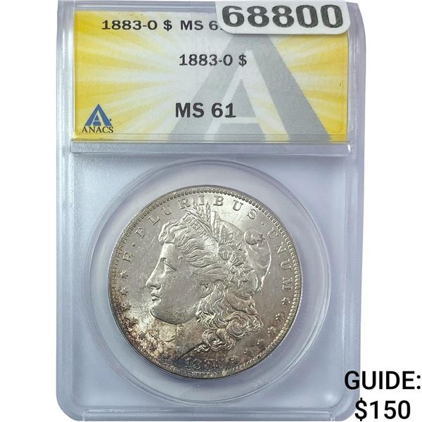 1883-O Morgan Silver Dollar ANACS MS61