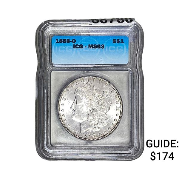 1888-O Morgan Silver Dollar ICG MS63