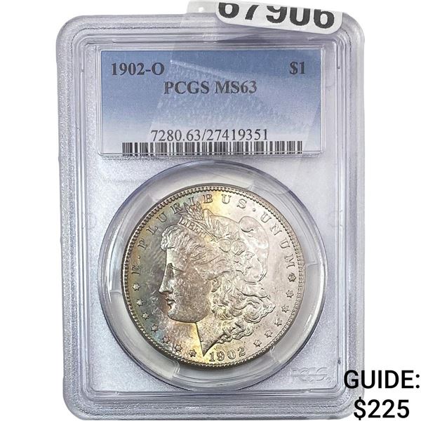1902-O Morgan Silver Dollar PCGS MS63