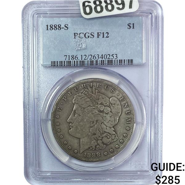 1888-S Morgan Silver Dollar PCGS F12