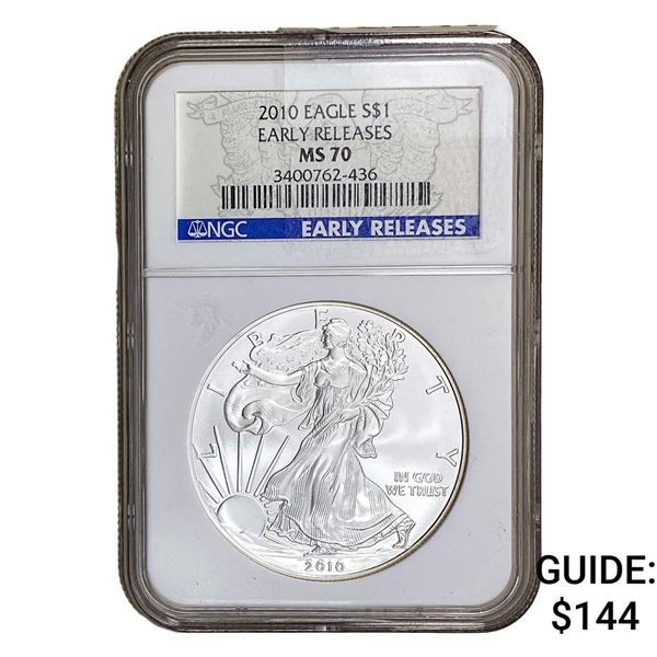 2010 Silver Eagle NGC MS70 Early Releases