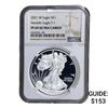 Image 1 : 2021-W Silver Eagle NGC PF69 UC Heraldic Eagle T-1