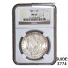 Image 1 : 1881-S Morgan Silver Dollar NGC MS66