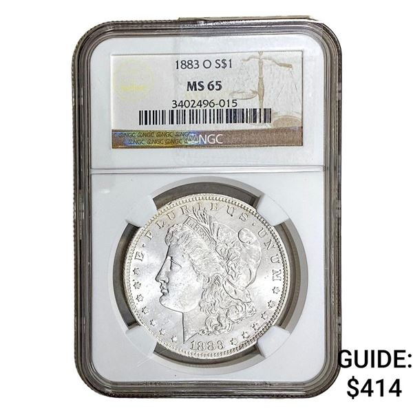 1883-O Morgan Silver Dollar MGC MS65
