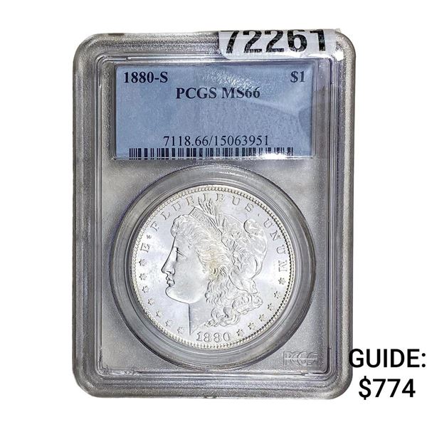 1880-S Morgan Silver Dollar PCGS MS66