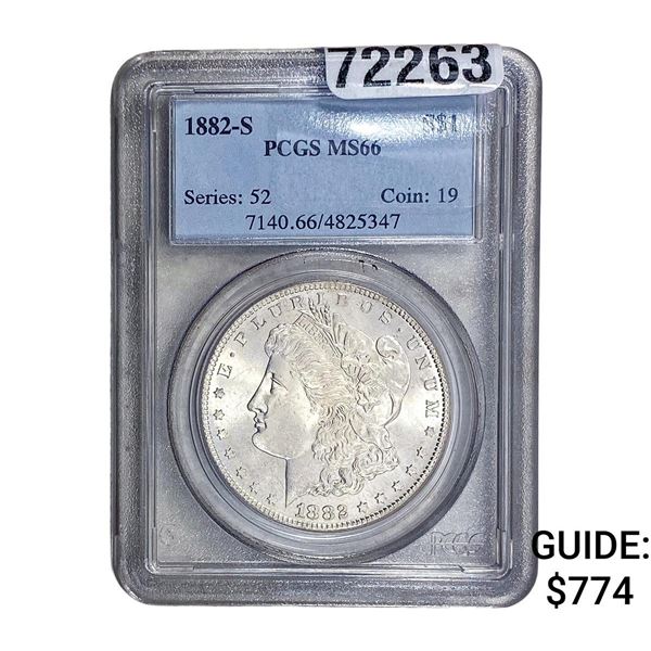 1882-S Morgan Silver Dollar PCGS MS66