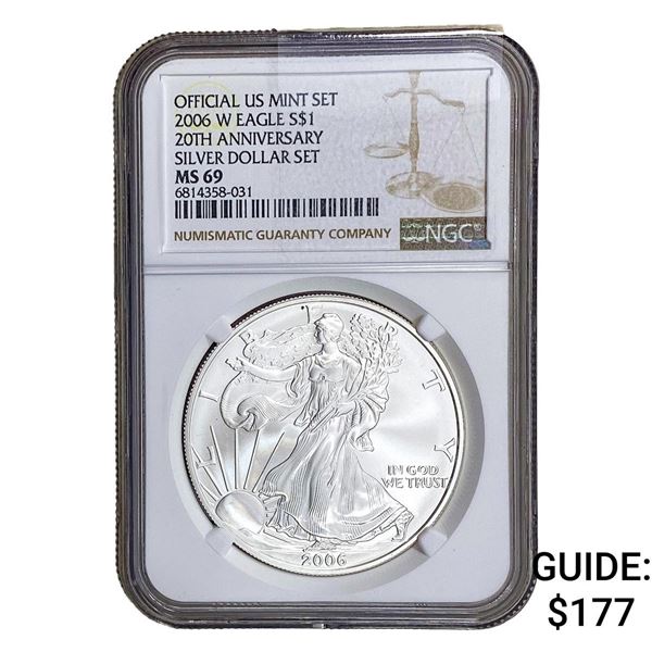 2006-W Silver Eagle NGC MS69