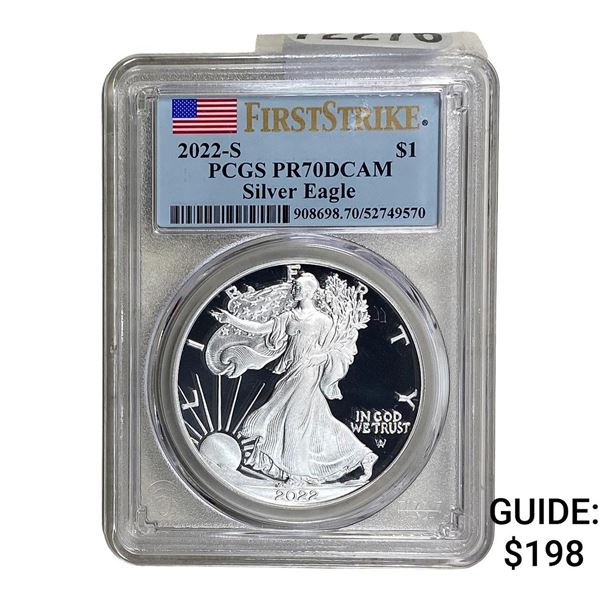 2022-S Silver Eagle PCGS PR70 DCAM