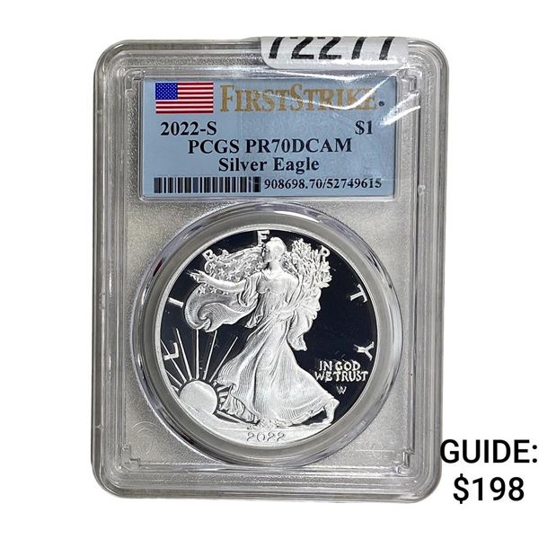 2022-S Silver Eagle PCGS PR70 DCAM