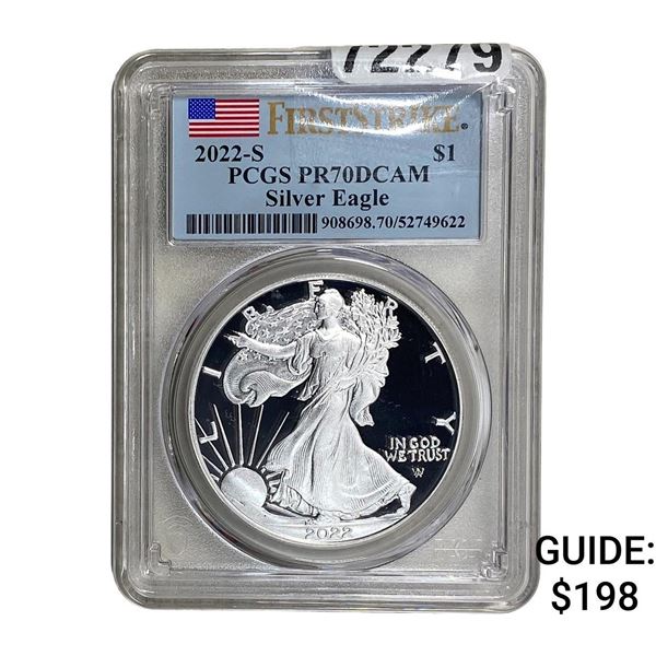 2022-S Silver Eagle PCGS PR70 DCAM