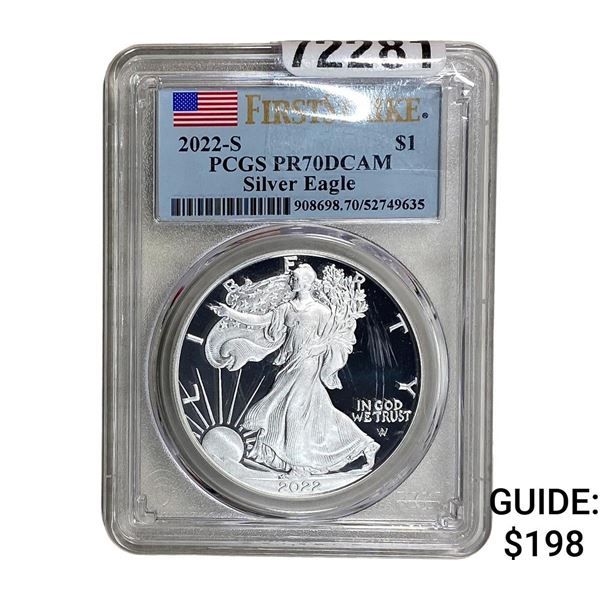 2022-S Silver Eagle PCGS PR70 DCAM