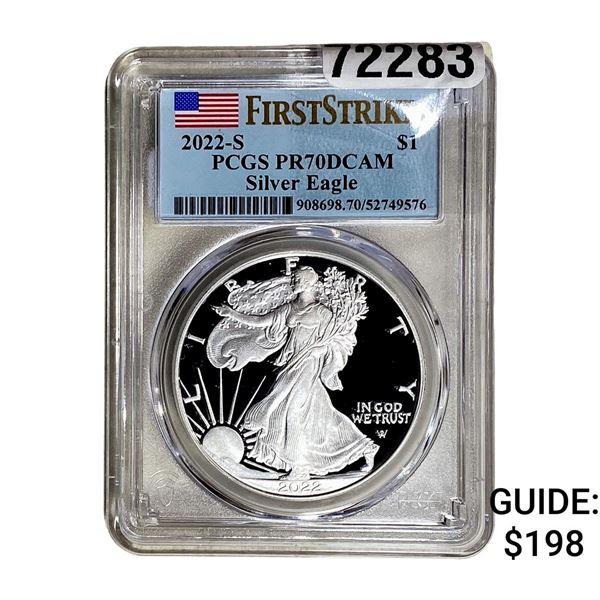 2022-S Silver Eagle PCGS PR70 DCAM