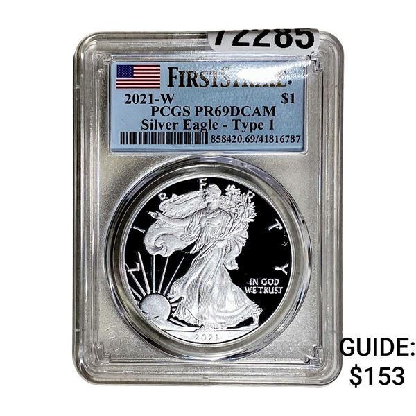 2021-W Silver Eagle PCGS PR69 DCAM