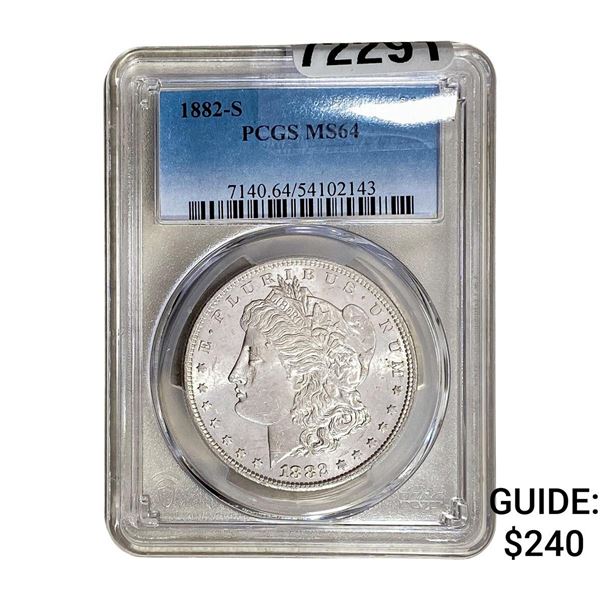 1882-S Morgan Silver Dollar PCGS MS64