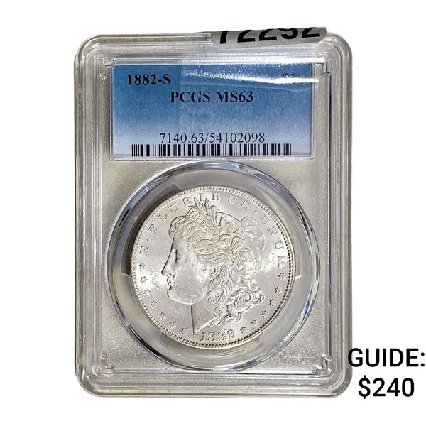 1882-S Morgan Silver Dollar PCGS MS64