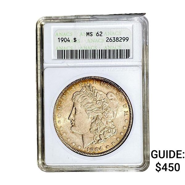 1904 Morgan Silver Dollar ANACS MS62