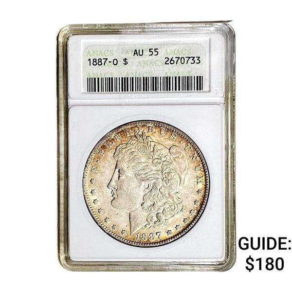 1887-O Morgan Silver Dollar ANACS AU55