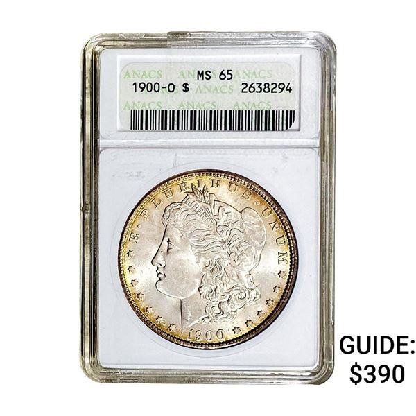1900-O Morgan Silver Dollar ANACS MS65