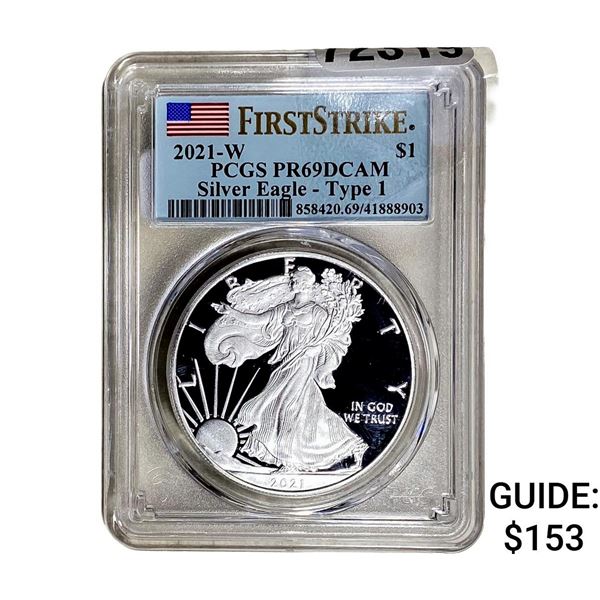 2021-W Silver Eagle PCGS PR69 DCAM