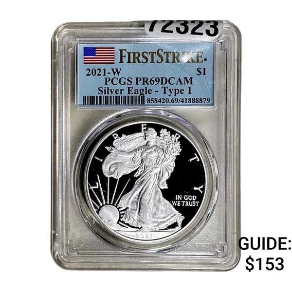 2021-W Silver Eagle PCGS PR69 DCAM