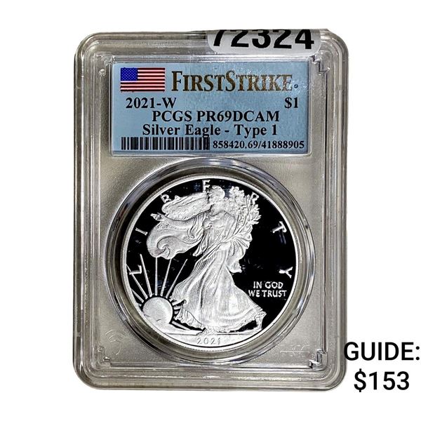 2021-W Silver Eagle PCGS PR69 DCAM