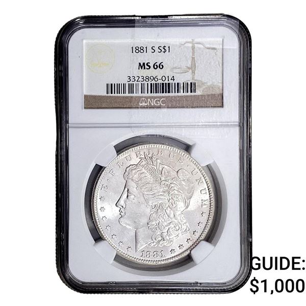 1881-S Morgan Silver Dollar NGC MS66