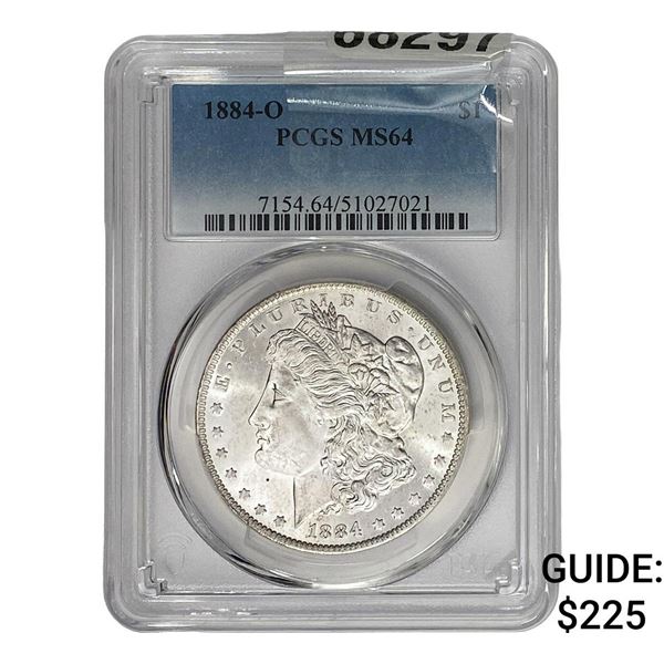1884-O Morgan Silver Dollar PCGS MS64