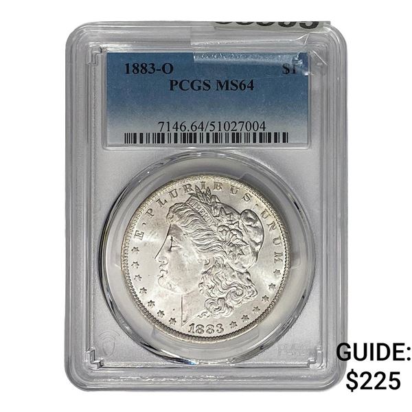 1883-O Morgan Silver Dollar PCGS MS64