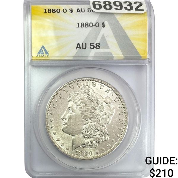 1880-O Morgan Silver Dollar ANACS AU58