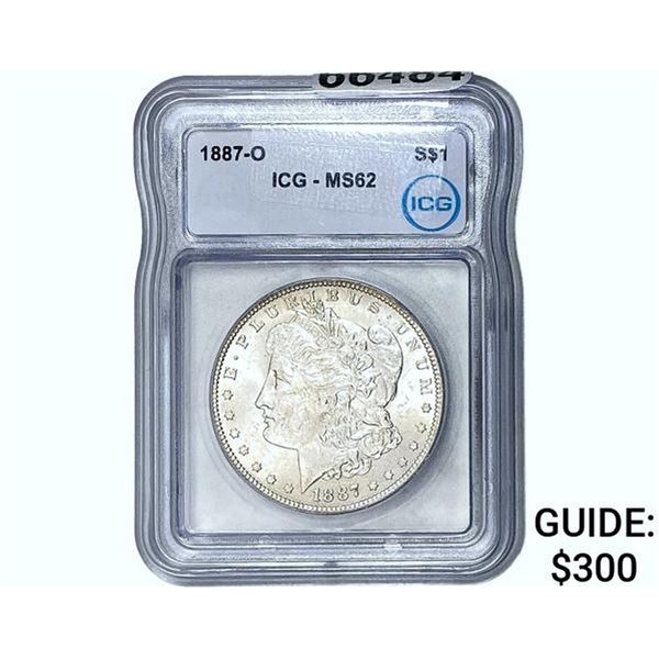 1887-O Morgan Silver Dollar ICG MS62