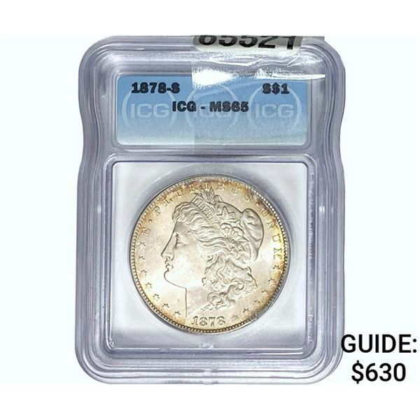 1878-S Morgan Silver Dollar ICG MS65