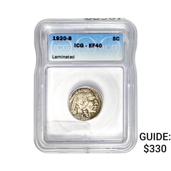 1920-S Buffalo Nickel ICG EF40