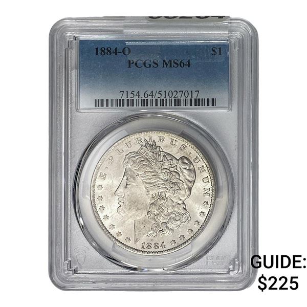 1884-O Morgan Silver Dollar PCGS MS64
