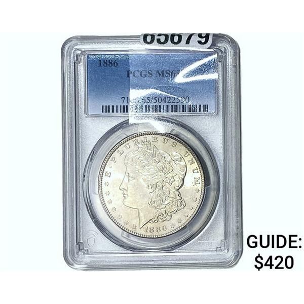 1886 Morgan Silver Dollar PCGS MS65