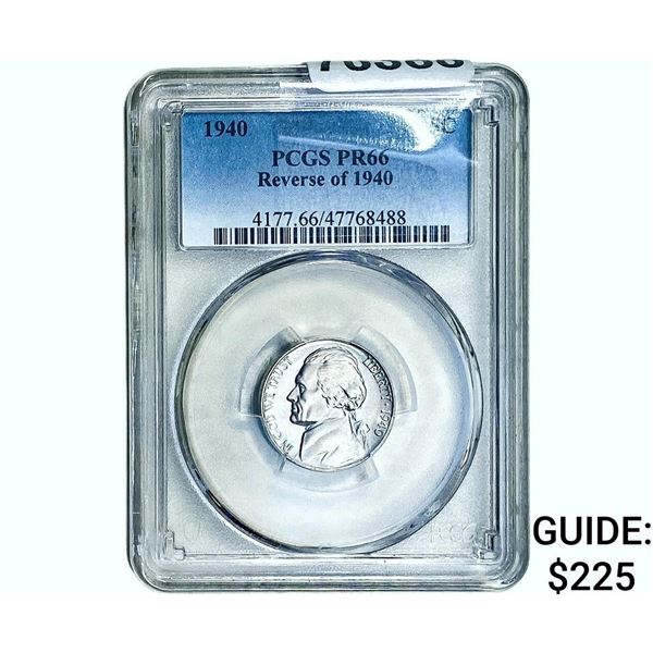 1940 Jefferson Nickel PCGS PR66 Reverse of 1940