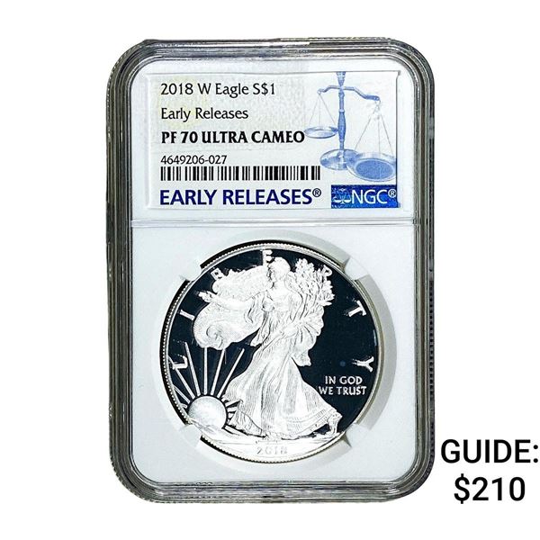 2018-W Silver Eagle NGC PF70 Ultra Cameo