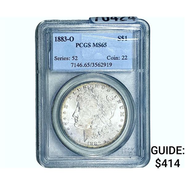 1883-O Morgan Silver Dollar PCGS MS65