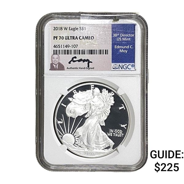 2018 Silver Eagle NGC PF70 Ultra Cameo
