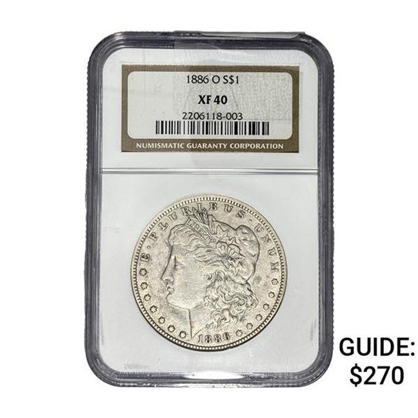 1886-O Morgan Silver Dollar NGC XF40
