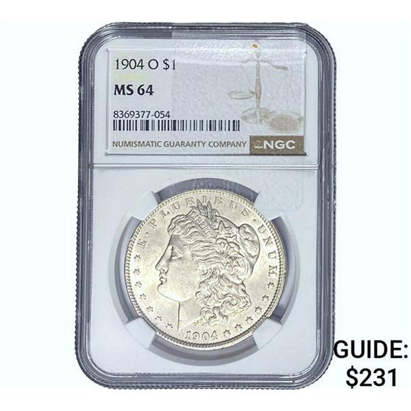 1904-O Morgan Silver Dollar NGC MS64